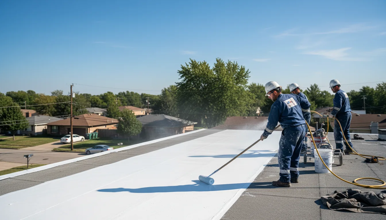 Commercial roof coating in West Dover, VT near me